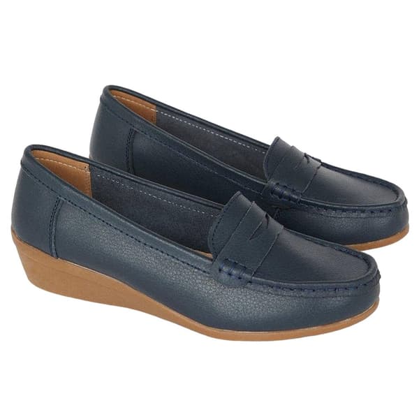 Good For The Sole Womens/Ladies Niamh Leather Wide Loafers
