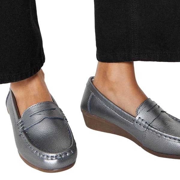 Good For The Sole Womens/Ladies Niamh Leather Wide Loafers