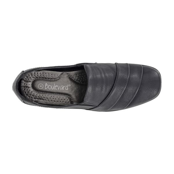 Boulevard Womens/Ladies Ruched Twin Gusset Loafers