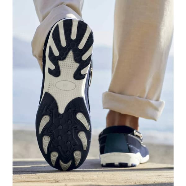 Atlas For Men Loafers i läder med elastisk kofot för män