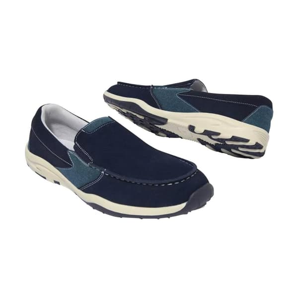 Atlas For Men Loafers i läder med elastisk kofot för män