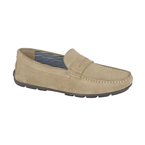 Roamers Mens Suede Square Toe Loafers