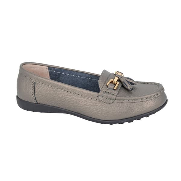 Boulevard Womens/Ladies Tassel Action Leather Loafers
