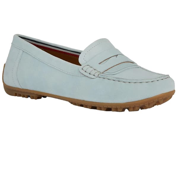 Geox Dam/Kvinnor Kosmopolis mockasiner i mocka Light Blue 6 UK