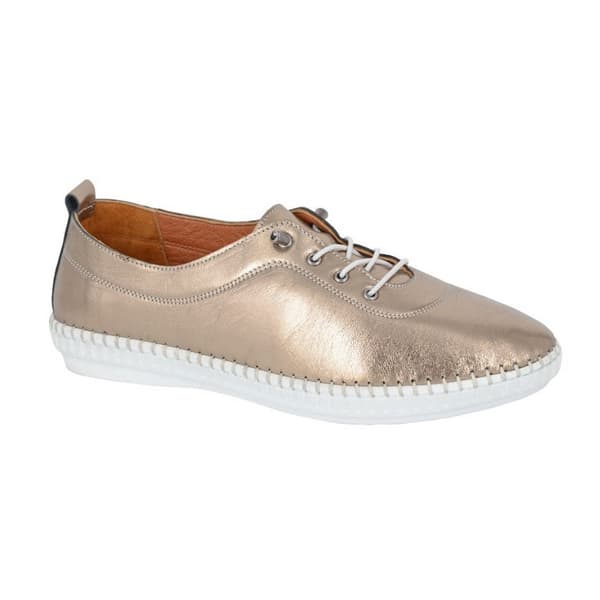 Mod Comfys Womens/Ladies Metallic Leather Casual Shoes