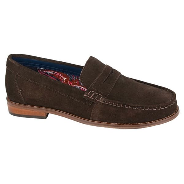 Roamers Mens Plain Suede Loafers
