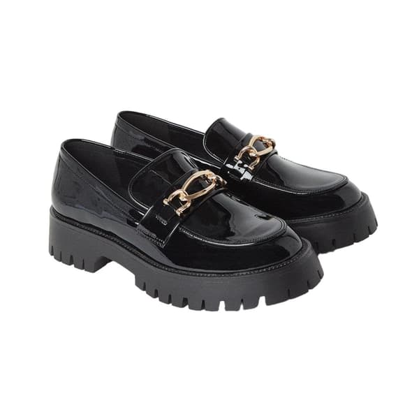 Faith Womens/Ladies Nash Snaffle Detail Chunky Flat Loafers
