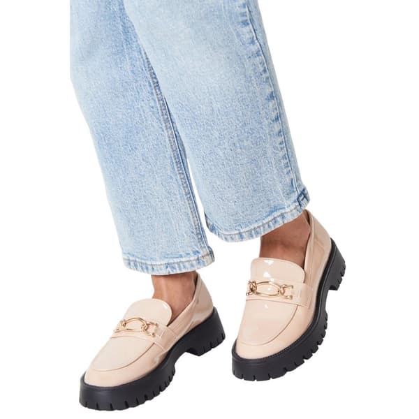 Faith Womens/Ladies Nash Snaffle Detail Chunky Flat Loafers