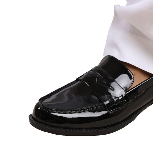 Where's That From Womens/Ladies Houston Patent Leather Slip-on Wide Loafers