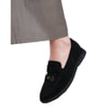 Miniatyrbilde 1 av 2: Where's That From Womens/Ladies Pegasus Charm Faux Suede Slip-on Wide Loafers