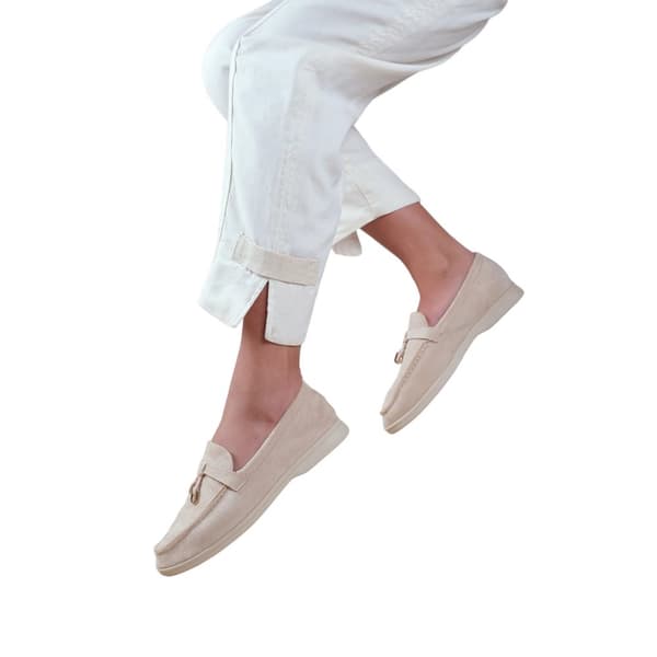 Where's That From Womens/Ladies Pegasus Charm Faux Suede Slip-on Wide Loafers