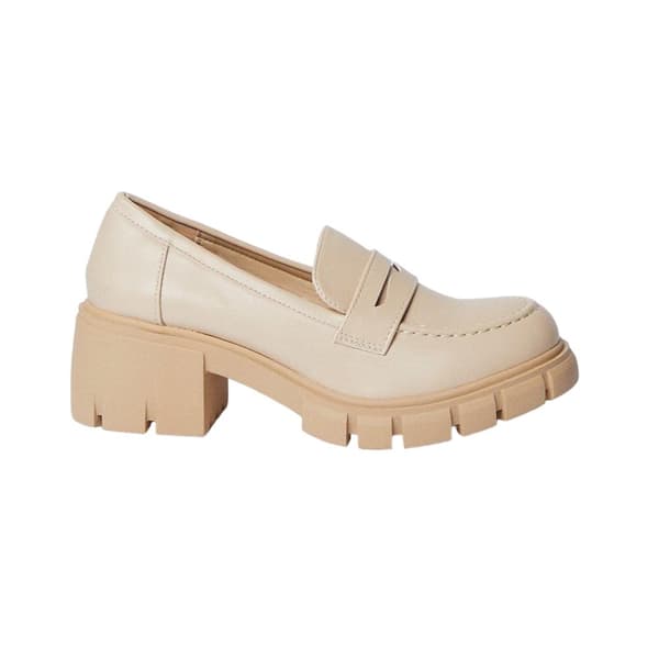 Faith Womens/Ladies Neddie Chunky Penny Loafers