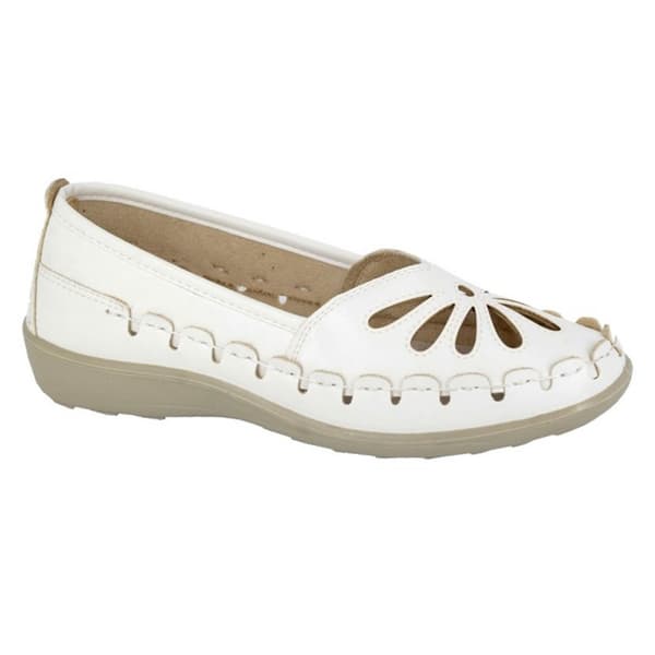 Boulevard Kvinnor/Damer Läder Casual Skor White 8 UK