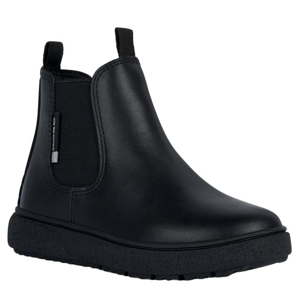 Geox Skolskor i läder för pojkar J Theleven B Black 4 UK
