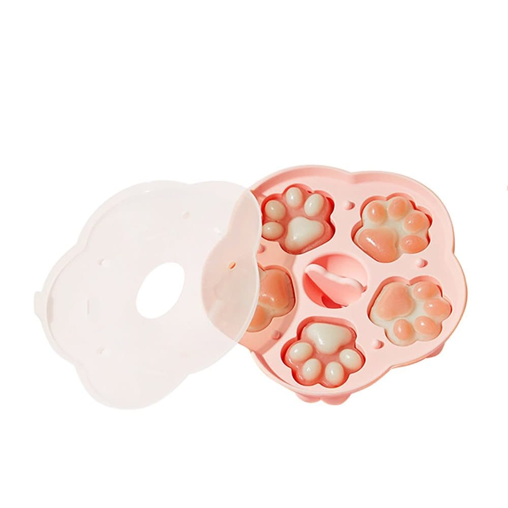 Dog Paw Jelly Puddingform med lock Rosa