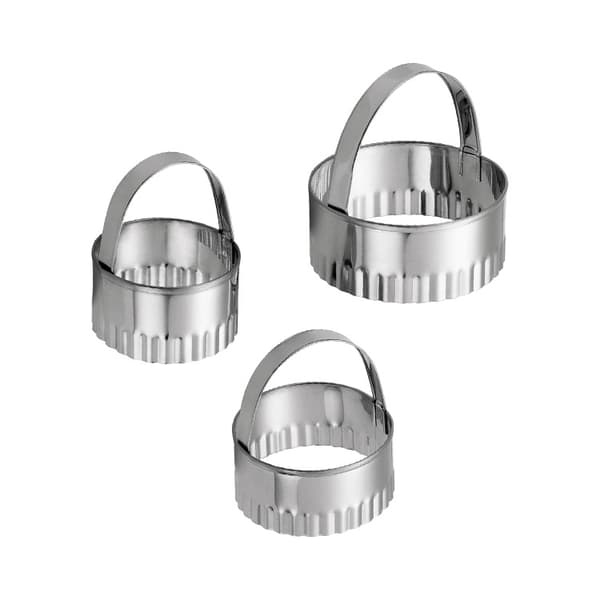 INF Sett med kakeskjærere med plommeblomst (3 deler) Model 1