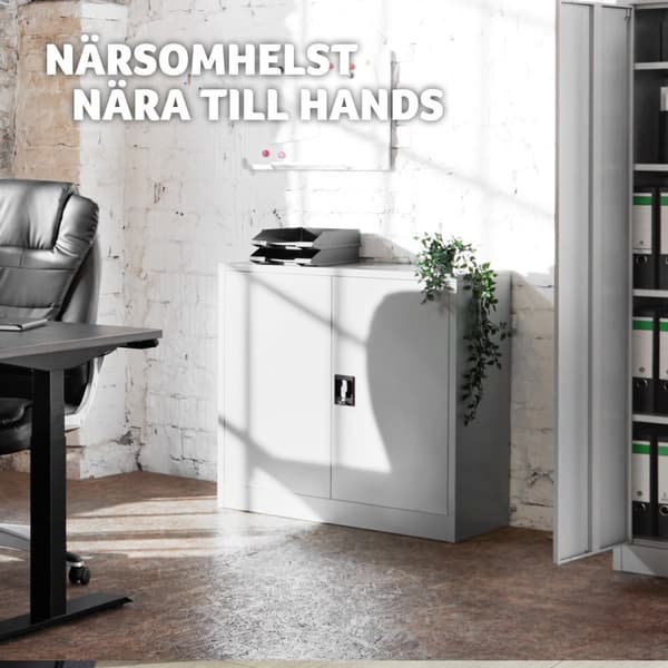 Arkivskåp med 3 fack - grå