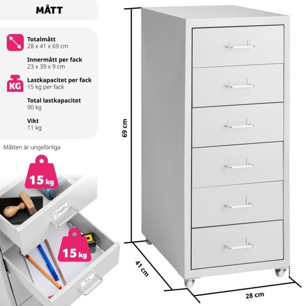Lådhurts på hjul - ljusgrå