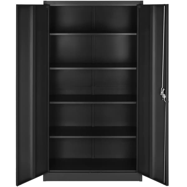Arkivskab Blain med 5 hylder, 40x80x180cm - sort