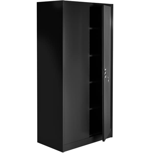 Arkivskab Blain med 5 hylder, 40x80x180cm - sort