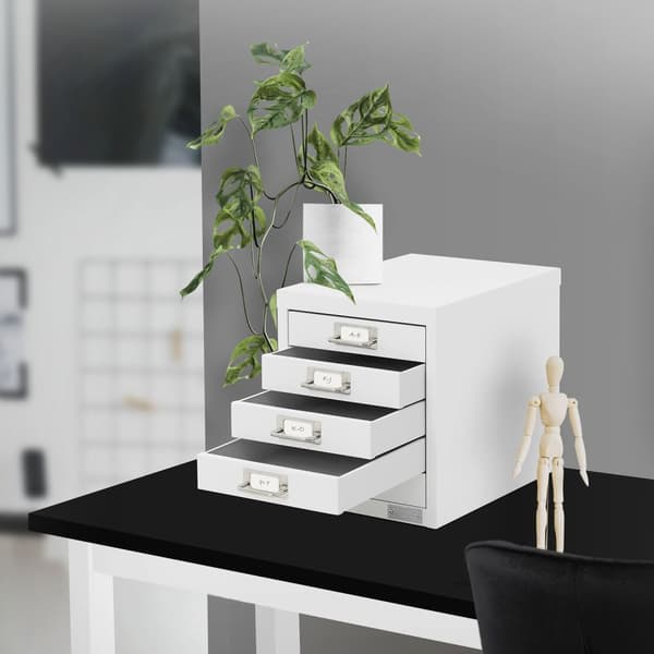 Arkivskab med 5 skuffer 28x38x33 cm hvid metal ML-design