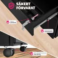 Miniatyrbild 4 av 9: Förvaringsskåp Magna med 3 låsbara lådor - svart