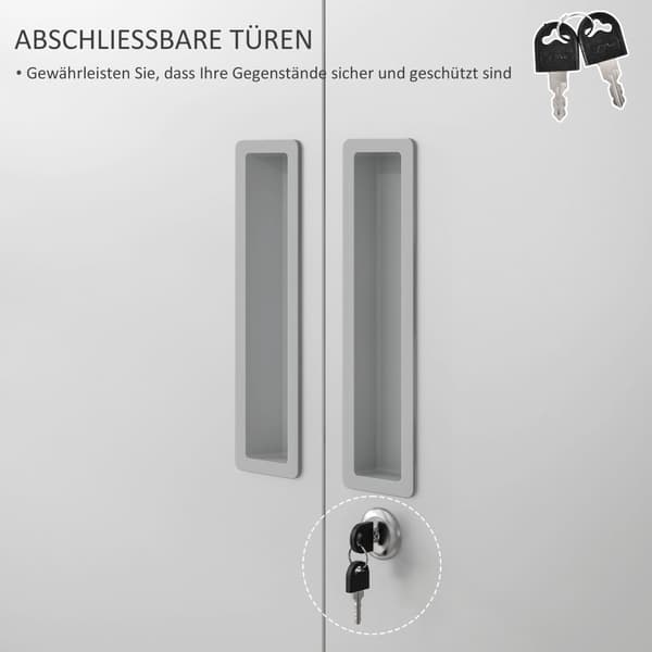 Arkivskab, 80x40x180 cm, Hvid