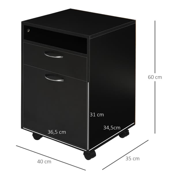 Fils skab, 40x35x60 cm, Sort