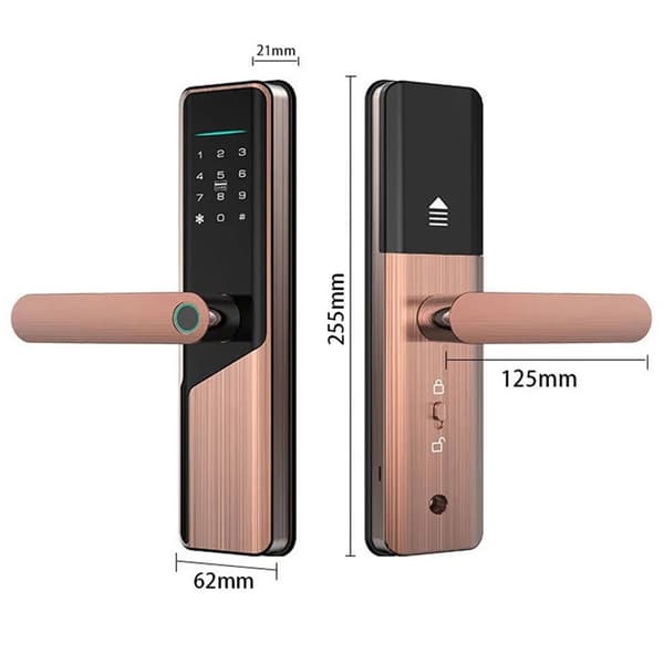A1 Tuya WiFi Fingeravtryck Smart Dörrlås Dynamiska lösenord NFC Elektroniskt Lås