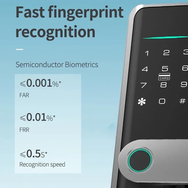A1 Tuya WiFi Fingeravtryck Smart Dörrlås Dynamiska lösenord NFC Elektroniskt Lås