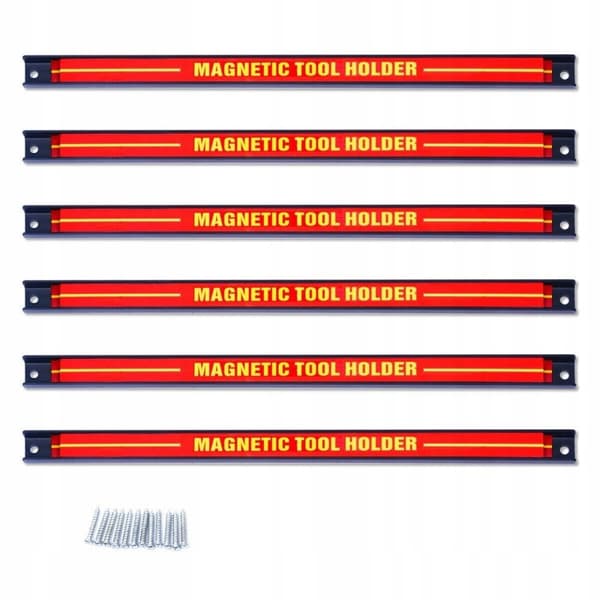 Magnetremsor för verktyg, 46x1.5x2.5 cm, röd och svart