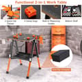 Miniatyrbild 8 av 8: Arbetsbord och sågbock, 70,5x65x60-91 cm, Orange