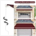 Miniatyrbillede 7 af 8: Markise, Udtrækkelig Markise i Aluminium til Terrasse, Solbeskyttelse, 3x2.5 m, Bordeaux