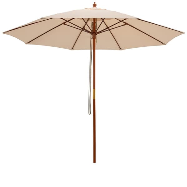 Terrasseparasol, 283x252.5 cm, Beige/Rød