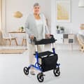 Pikkukuva 1 / 8: Rollaattori, 2-in-1 rollaattori istuimella, 79,5x61,5x83 cm - 96 cm, Punainen/Sininen