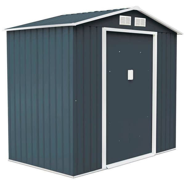 Udendørs haveopbevaringsskur, 7,0' x 4,2' x 6,1', Grå