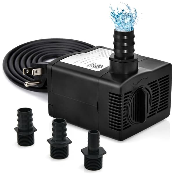 Akvariepump, 10x8x7,5 cm, Svart