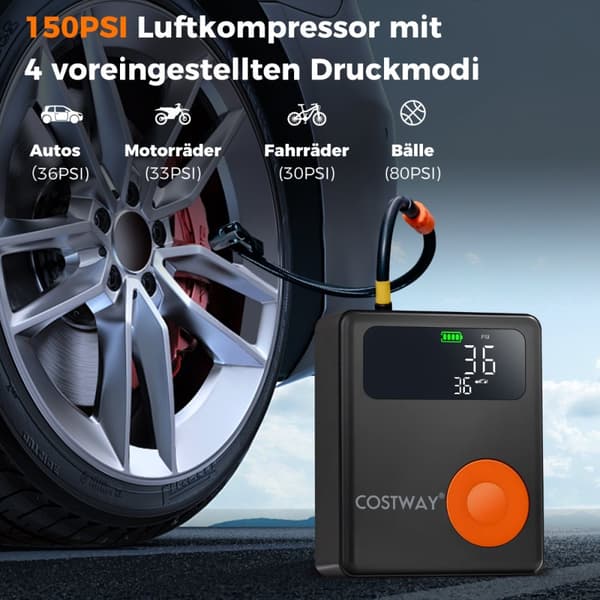 Bilbatteriets startkabel, 2000A 12V, 13x5x15.5 cm, Svart & Orange