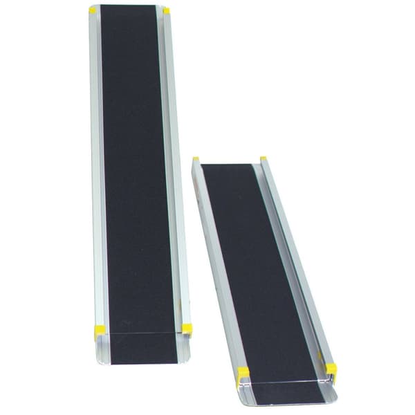 Rullstolsramp, Justerbar Halkfri Teleskopisk Aluminiumramp-7'