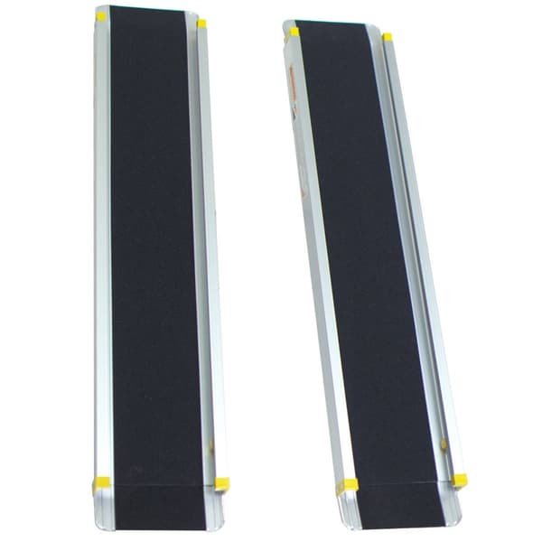 Rullstolsramp, Justerbar Halkfri Teleskopisk Aluminiumramp-7'
