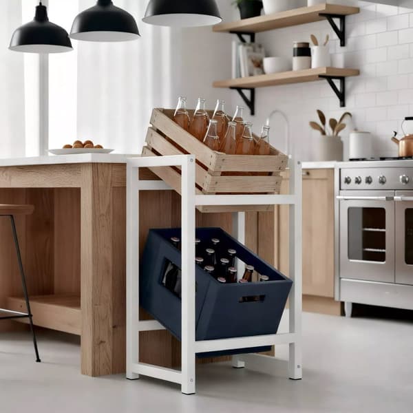 2-Tier Beverage Crate Rack Stackable | CDON