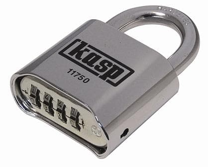 Kasp K11750D Hængelås 50 mm Sølv Kombinationslås