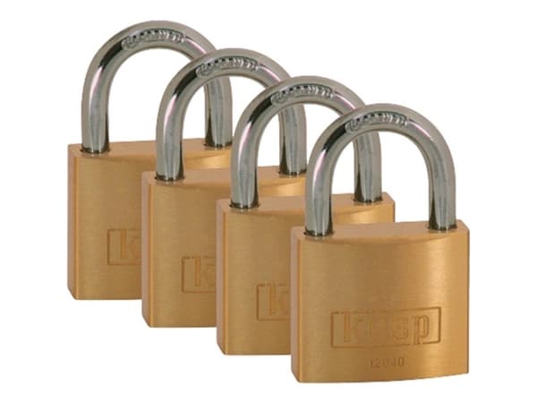 Kasp K12040D4 hänglås 40 mm guldgult nyckellås