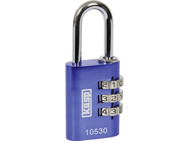 Kasp K10530BLUD Hængelås 30 mm Blå Kombinationslås