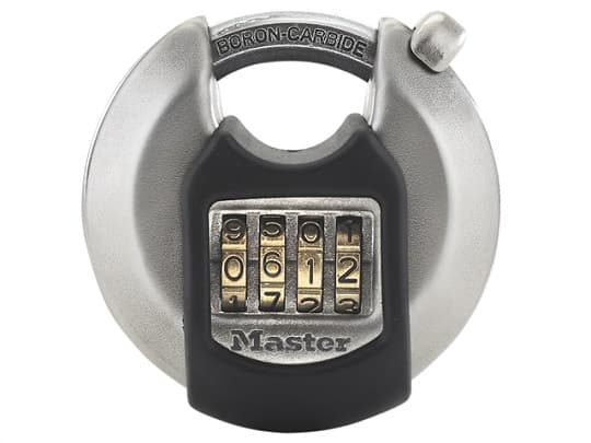MASTER LOCK M40EURDNUM, Tradisjonell, Kombinasjonslås, Sort, Rustfritt stål, Rustfritt stål, 4 sifre, 7 cm