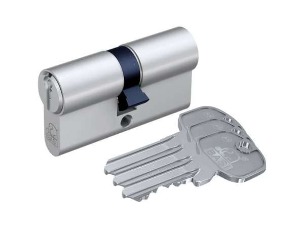 BASI 5201-0530-0034, Europrofilcylinder, Kromfärgad, 3 styck, 334 g, 1,5 cm