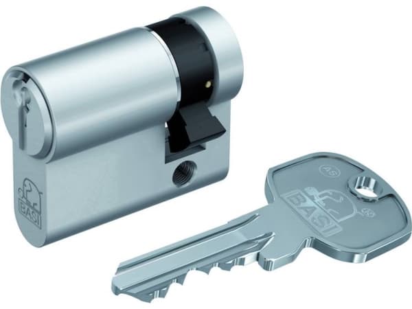 BASI 5021-0040-0034, Europrofilcylinder, Kromfärgad, 3 styck, 293 g, 1,5 cm