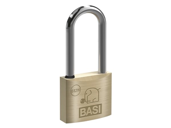 BASI 6121-3001-3006, Konventionellt hänglås, Tangentlås, Lika låsning, mässing, mässing, Härdat stål