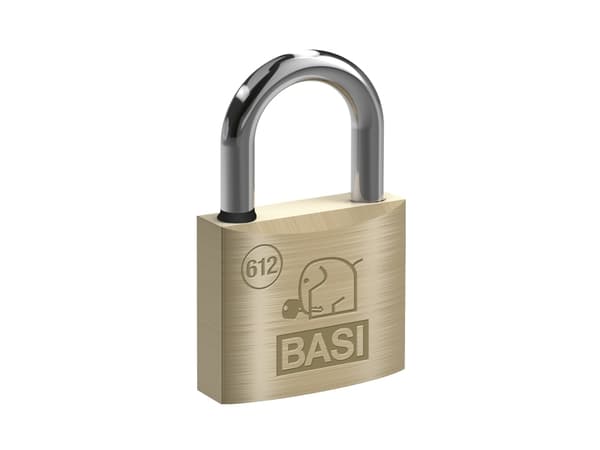 BASI 6120-4001-4005, Perinteinen riippulukko, Avainlukko, Sarjoitettu avain, Messinki, Hopea, Messinki, Karkaistu teräs