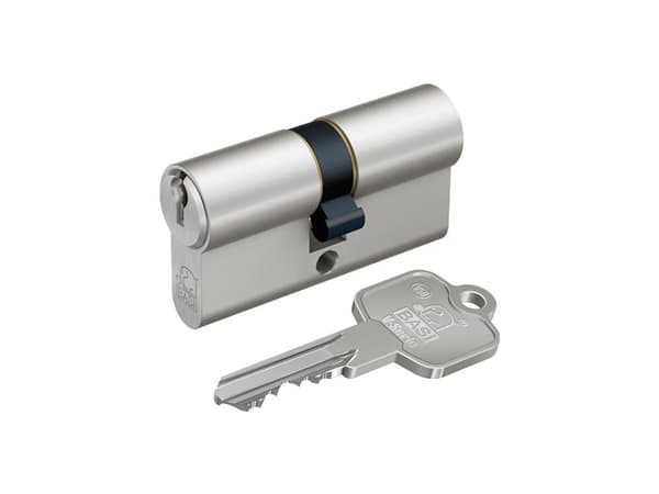 BASI V50 - 30/35 mm KA, Europrofilsylinder, Nickel, 3 stykker, 1 stykker, 249 g, 1,7 cm